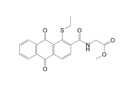 Acetic acid, 2-[[[1-(ethylthio)-9,10-dihydro-9,10-dioxo-2-anthracenyl]carbonyl]amino]-, methyl ester