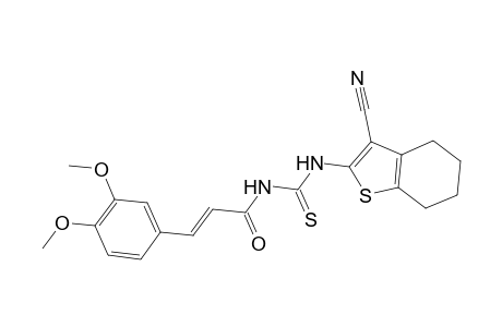1-(3-Cyano-4,5,6,7-tetrahydro-2-benzo[b]thienyl)-3-(3,4-dimethoxycinnamoyl)-2-thiourea