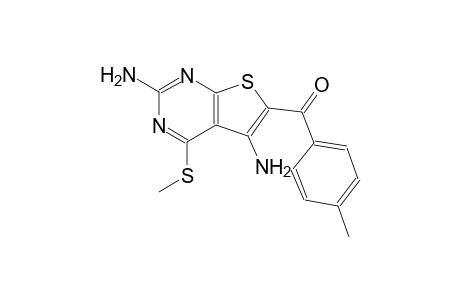 methanone, [2,5-diamino-4-(methylthio)thieno[2,3-d]pyrimidin-6-yl](4-methylphenyl)-