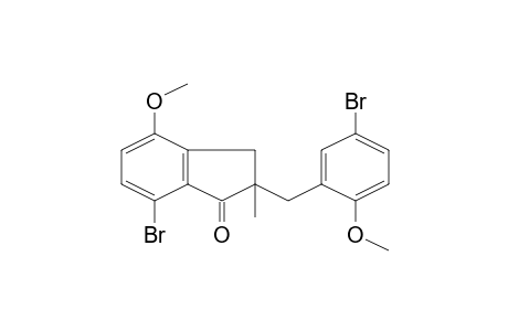 7-Bromo-2-(5-bromo-2-methoxybenzyl)-4-methoxy-2-methylindan-1-one