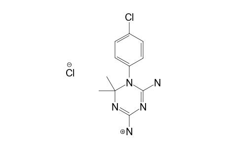 1-(p-chlorophenyl)-4,6-diamino-1,2-dihydro-2,2-dimethyl-s-triazine, monohydrochloride