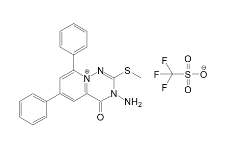 3-Amino-2-methylthio-4-oxo-6,8-diphenyl-3,4-dihydropyrido[2,1-f][1,2,4]triazin-9-ium trifluoromethanesulfonate