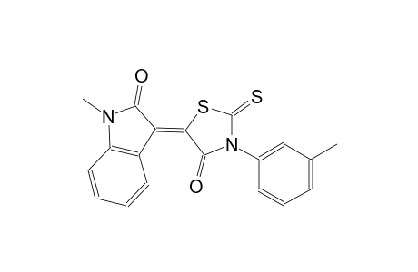 (3Z)-1-methyl-3-[3-(3-methylphenyl)-4-oxo-2-thioxo-1,3-thiazolidin-5-ylidene]-1,3-dihydro-2H-indol-2-one