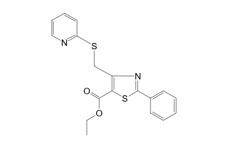 2-phenyl-4-{[(2-pyridyl)thio]methyl}-5-thiazolecarboxylic acid, ethyl ester