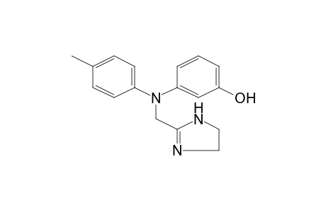 PHENTOLAMINE;PHE;3-[(4,5-DIHYDRO-1-H-IMIDAZOL-2-YLMETHYL)-(4-METHYLPHENYL)-AMINO]-PHENOL