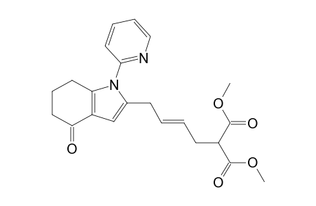 Dimethyl (E)-2-{4-[4-oxo-1-(pyridin-2-yl)-4,5,6,7-tetrahydro-1H-indol-2-yl] but-2-en-1-yl}malonate