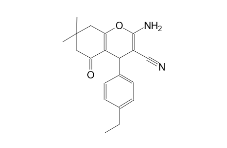 2-amino-4-(4-ethylphenyl)-7,7-dimethyl-5-oxo-5,6,7,8-tetrahydro-4H-chromene-3-carbonitrile