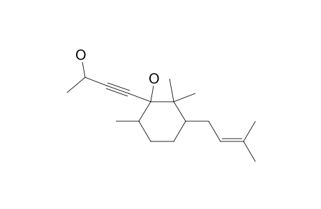 Cyclohexanol, 1-(3-hydroxy-1-butynyl)-2,2,6-trimethyl-3-(3-methyl-2-butenyl)-