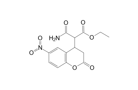 4-Carbamoylethoxycarbonylmethyl-6-nitrochroman-2-one