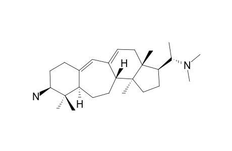 (+)-BUXAMINE-F;(20S)-3-BETA-AMINO-20-DIMETHYLAMINO-9,10-SECO-BUXA-9(11),10(19)-DIENE