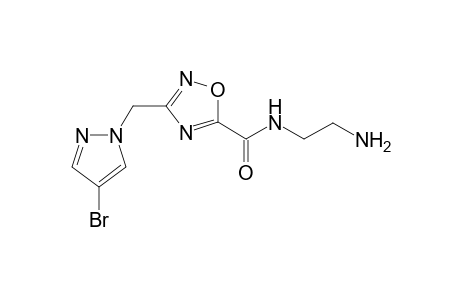 N-(2-aminoethyl)-3-[(4-bromo-1-pyrazolyl)methyl]-1,2,4-oxadiazole-5-carboxamide