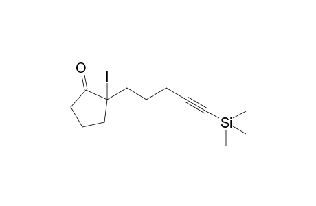 2-(5-Trimethylsilyl-4-pentynyl)-2-iodo-1-cyclopentanone