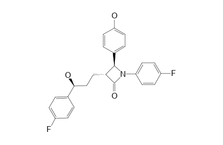 EZETIMIBE;(3-R,4-S)-1-(4-FLUOROMETHYL)-3[(S)-3-(4-FLUOROPHENYL)-3-HYDROXYPROPYL]-4-(4-HYDROXYPHENYL)-AZETRIDIN-2-ONE