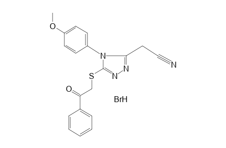 4-(p-methoxyphenyl)-5-(phenacylthio)-4H-1,2,4-triazole-3-acetonitrile, monohydrobromide
