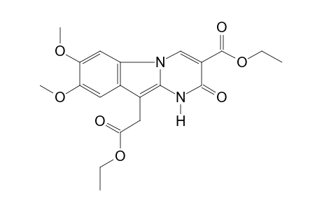 3-carboxy-1,2-dihydro-7,8-dimethoxy-2-oxopyrimido[1,2-a]indole-10-acetic acid, diethyl ester