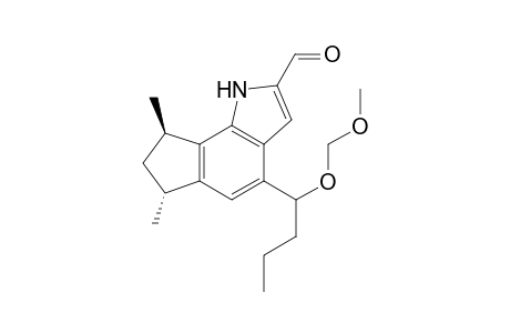 (trans)-4-[1'-(Methoxymethyl)oxybutyl]-6,8-dimethyl-1,6,7,8-tetrahydrocyclopent[g]indole-2-carbaldehyde