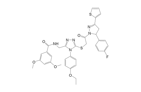 benzamide, N-[[4-(4-ethoxyphenyl)-5-[[2-[5-(4-fluorophenyl)-4,5-dihydro-3-(2-thienyl)-1H-pyrazol-1-yl]-2-oxoethyl]thio]-4H-1,2,4-triazol-3-yl]methyl]-3,5-dimethoxy-