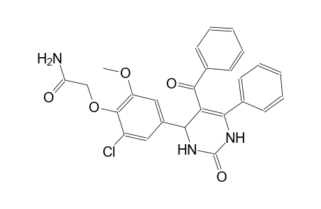 2-[4-(5-benzoyl-2-oxo-6-phenyl-1,2,3,4-tetrahydro-4-pyrimidinyl)-2-chloro-6-methoxyphenoxy]acetamide