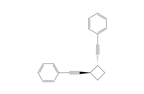 Benzene, 1,1'-(1,2-cyclobutanediyldi-2,1-ethynediyl)bis-, trans-