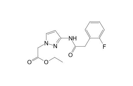 1H-Pyrazole-1-acetic acid, 3-[[2-(2-fluorophenyl)acetyl]amino]-, ethyl ester