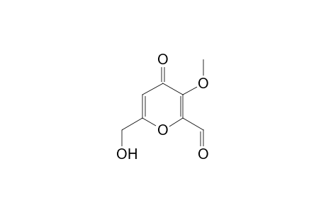 6-(hydroxymethyl)-3-methoxy-4-oxo-4H-pyran-2-carboxaldehyde