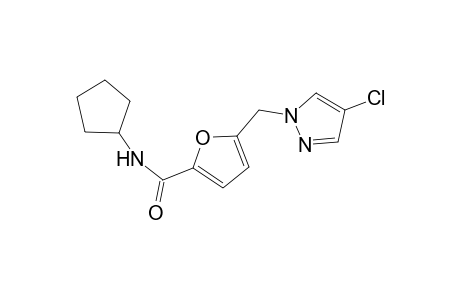 2-furancarboxamide, 5-[(4-chloro-1H-pyrazol-1-yl)methyl]-N-cyclopentyl-