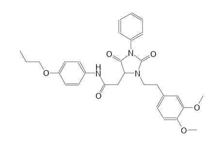 2-{3-[2-(3,4-dimethoxyphenyl)ethyl]-2,5-dioxo-1-phenyl-4-imidazolidinyl}-N-(4-propoxyphenyl)acetamide