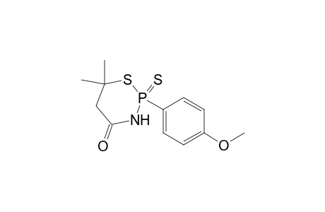 4H-1,3,2-Thiazaphosphorin-4-one, tetrahydro-2-(4-methoxyphenyl)-6,6-dimethyl-, 2-sulfide