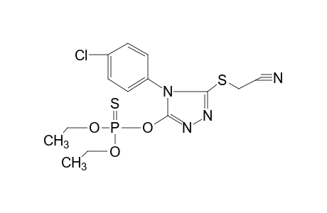 {[4-(p-chlorophenyl)-5-hydroxy-4H-1,2,4-triazol-3-yl]thio}acetonitrile, O-ester with O,O-diethyl phosphorothioate