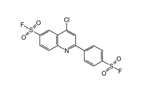 4-chloro-2-[p-(fluorosulfonyl)phenyl]-6-quinolinesulfonyl fluoride