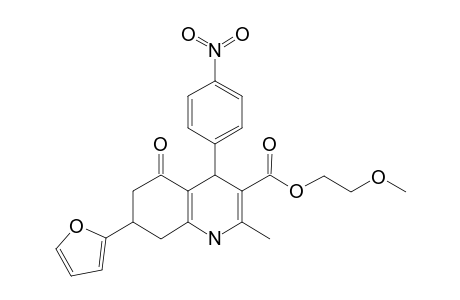 2-Methoxyethyl 7-(2-furyl)-2-methyl-4-(4-nitrophenyl)-5-oxo-4,6,7,8-tetrahydro-1H-quinoline-3-carboxylate