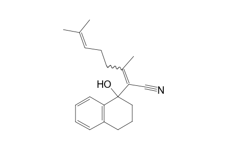 2-(1-Hydroxy-1,2,3,4-tetrahydronaphthalen-1-yl)-3,7-dimethylocta-2,6-dienenitrile