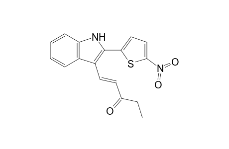 (1E)-1-[2-(5-Nitro-2-thienyl)-1H-indol-3-yl]pent-1-en-3-one