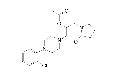 1 -[2 -Acetoxy-3 -[4 -(2 -chlorophenyl)piperazin-1 -yl]propy]pyrrolidin-2 -one hydrochloride