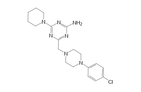 1,3,5-Triazin-2-amine, 4-[[4-(4-chlorophenyl)-1-piperazinyl]methyl]-6-(1-piperidinyl)-