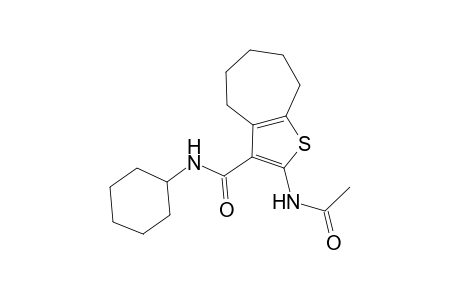 2-(acetylamino)-N-cyclohexyl-5,6,7,8-tetrahydro-4H-cyclohepta[b]thiophene-3-carboxamide