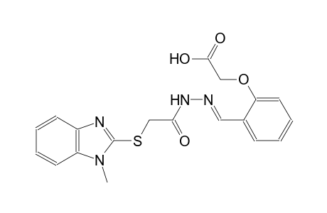 acetic acid, [(1-methyl-1H-benzimidazol-2-yl)thio]-, 2-[(E)-[2-(carboxymethoxy)phenyl]methylidene]hydrazide