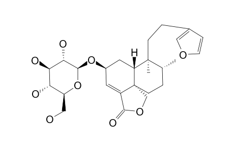 AMARISOLIDE;2-BETA-O-BETA-D-GLUCOPYRANOSYL-NEO-CLERODA-3,13(16),14-TRIEN-15,16-EPOXY-18,19-OLIDE