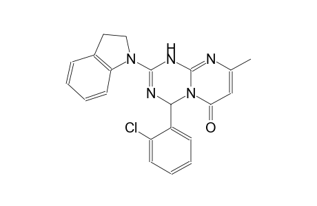 6H-pyrimido[1,2-a][1,3,5]triazin-6-one, 4-(2-chlorophenyl)-2-(2,3-dihydro-1H-indol-1-yl)-1,4-dihydro-8-methyl-