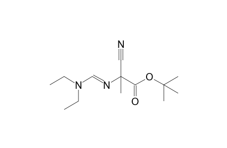 t-Butyl 2-cyano-2-{[(diethylamino)methylidene]amino}-propanoate