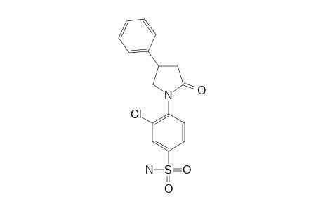 3-chloro-4-(2-oxo-4-phenyl-1-pyrrolidinyl)benzenesulfonamide