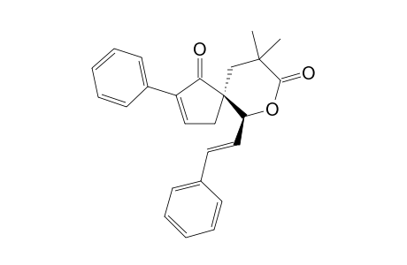 7,7-Dimethyl-2-phenyl-10-(2-phenylethenyl)-9-oxaspiro[4.5]dec-2-en-1,8-dione