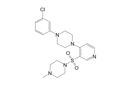 4-[4-(m-chlorophenyl)-1-piperazinyl]-3-[(4-methyl-1-piperazinyl)sulfonyl]pyridine