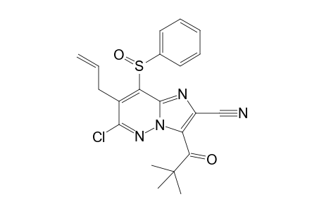 7-Allyl-6-chloro-8-(phenylsulfinyl)-3-pivaloylimidazo[1,2-b]pyridazine-2-carbonitrile