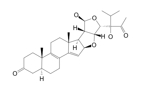 VERNOGUINOSTERONE;16-BETA,22R;21,23S-DIEPOXY-21S,24-DIHYDROXY-5-ALPHA-STIGMASTA-8,14-DIENE-3,28-DIONE