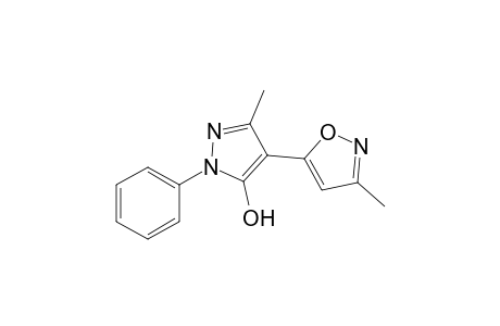 5-Hydroxy-3-methyl-1-phenyl-4-(3'-methylisoxazol-5'-yl)pyrazole