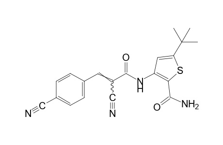 5-tert-BUTYL-3-(p,alpha-DICYANOCINNAMAMIDO)-2-THIOPHENECARBOXAMIDE