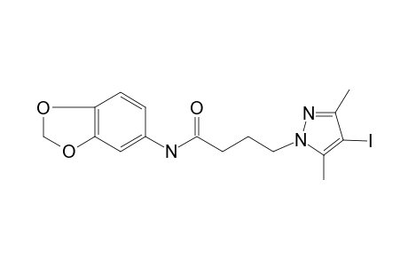 1H-Pyrazole-1-butanamide, N-(1,3-benzodioxol-5-yl)-4-iodo-3,5-dimethyl-