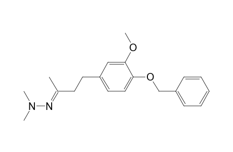2-Butanone, 4-[3-methoxy-4-(phenylmethoxy)phenyl]-, dimethylhydrazone