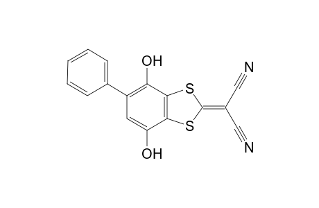 Propanedinitrile, 2-(4,7-dihydroxy-5-phenyl-2H-benzo[d]1,3-dithiol-2-ylideno)-